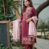 Cotton( orna + pant) , kamiz : Jacquard Cotton - Block Print & Embroidery
